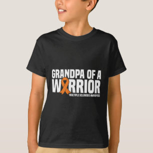 Grandpa Of A Warrior Ms Multiple Sclerosis Awarene T-Shirt
