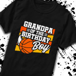 Grandpa of Birthday Boy Basketball Grandfather T-Shirt<br><div class="desc">This basketball birthday party design is perfect for the grandpa of the birthday boy at a boy's basketball theme birthday party. Great birthday party idea for kids that love to play basketball, watch basketball or future basketball star players! Features 'Grandpa of the Birthday Boy' w/ a basketball graphic for a...</div>