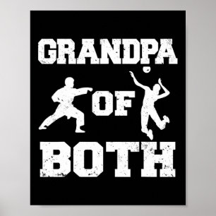 Grandpa Of Both Funny Volleyll And Karate Grandpa Poster