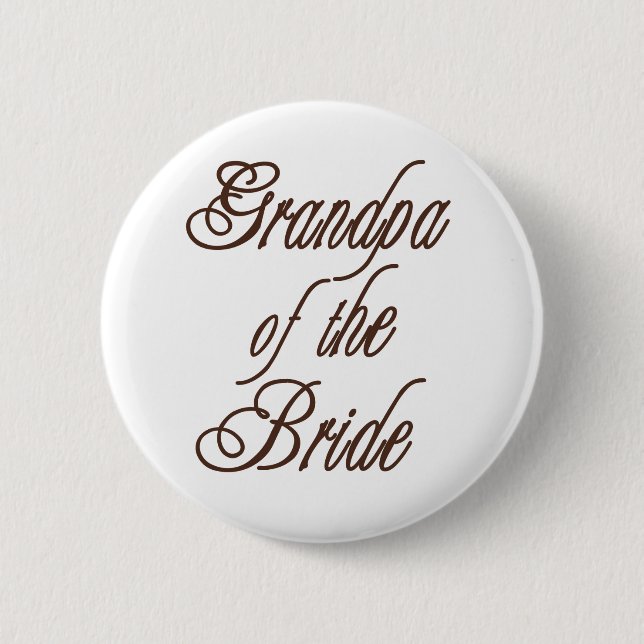 Grandpa of Bride Classy Browns Button (Front)