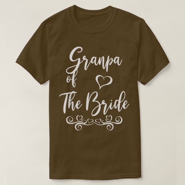 Grandpa of Bride & Groom Wedding Matching  T-Shirt (Design Front)