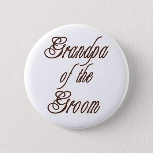 Grandpa of Groom Classy  Browns Button