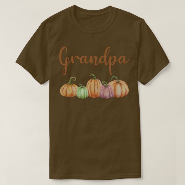 Grandpa of Little Pumpkin First Birthday Autumn Pu T-Shirt (Design Front)