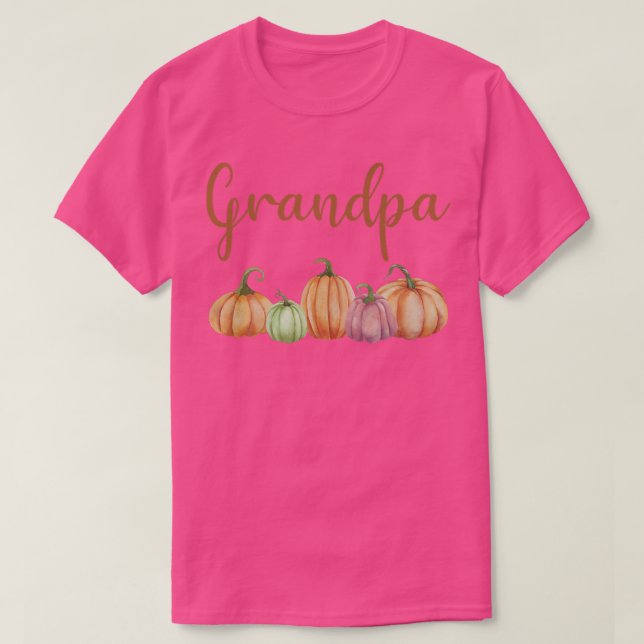 Grandpa of Little Pumpkin First Birthday Autumn Pu T-Shirt (Design Front)