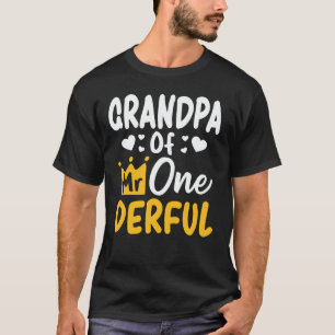 Grandpa of Mr Onederful 1st Birthday Matching T-Shirt