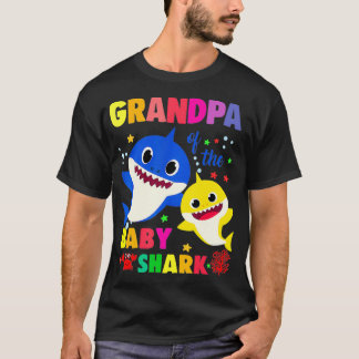 Grandpa Of The Baby Shark Birthday Grandpa Shark _ T-Shirt