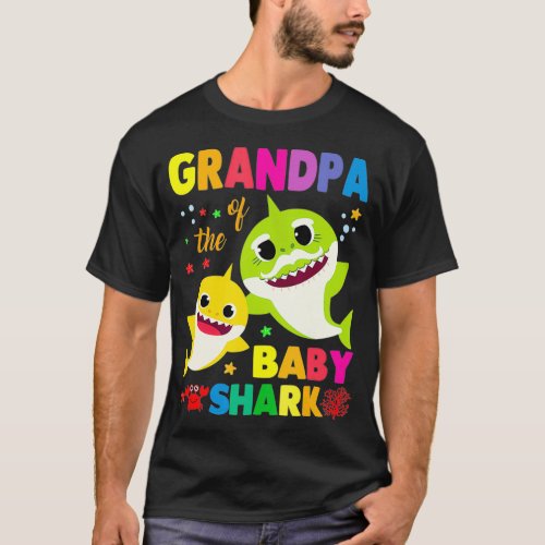 Grandpa Of The Baby Shark Birthday Grandpa Shark _ T_Shirt