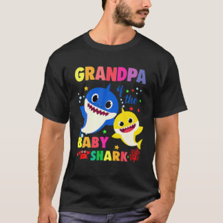 Grandpa Of The Baby Shark Birthday Grandpa Shark T-Shirt