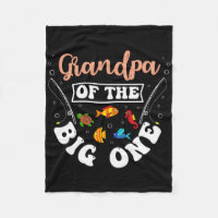 Grandpa Of The Big One Fishing Birthday Party Bday