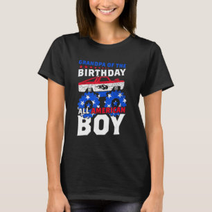 Grandpa Of The Birthday All American Boy Monster T T-Shirt