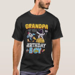 Grandpa Of The Birthday Astronaut Boy Space Theme  T-Shirt<br><div class="desc">Grandpa Of The Birthday Astronaut Boy Space Theme Party</div>