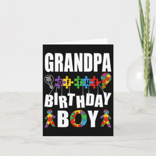 Grandpa Of The Birthday Boy Autism Awareness Celeb Card
