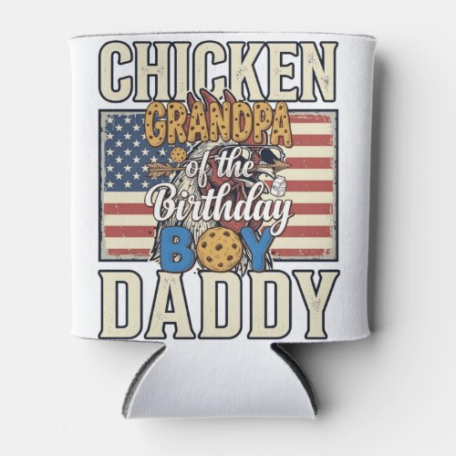 Grandpa of the Birthday Boy Cookie Milk Shirt Desi Can Cooler
