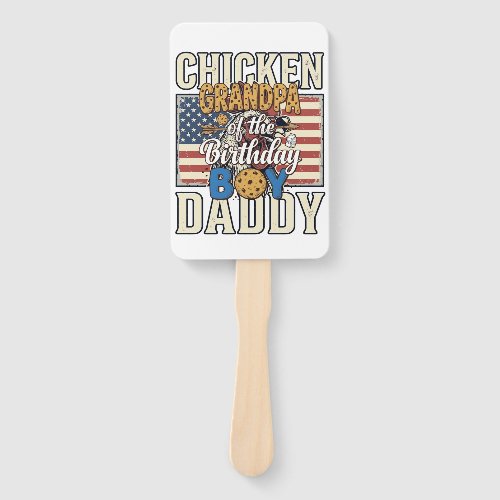 Grandpa of the Birthday Boy Cookie Milk Shirt Desi Hand Fan