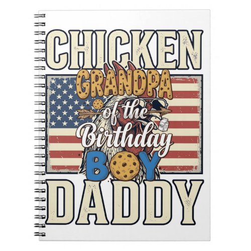 Grandpa of the Birthday Boy Cookie Milk Shirt Desi Notebook