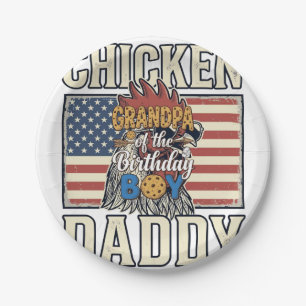 Grandpa of the Birthday Boy Cookie Milk Shirt Desi Paper Plates
