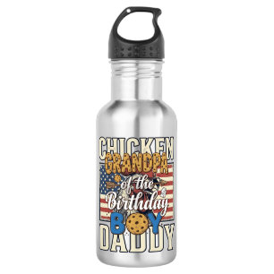 Grandpa of the Birthday Boy Cookie Milk Shirt Desi Stainless Steel Water Bottle