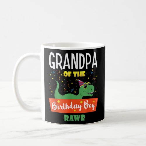 Grandpa of the Birthday Boy Dinosaur Grandparent T Coffee Mug