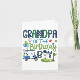 Grandpa Of The Birthday Boy Hole In One Golf Sport Card