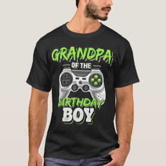 Grandpa of the Birthday Boy Matching Video Game Bi T-Shirt