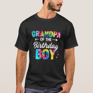 Grandpa Of The Birthday Boy Tie Dye Family Matchin T-Shirt