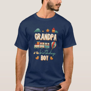Grandpa Of The Birthday Boy Train Theme Matching F T-Shirt