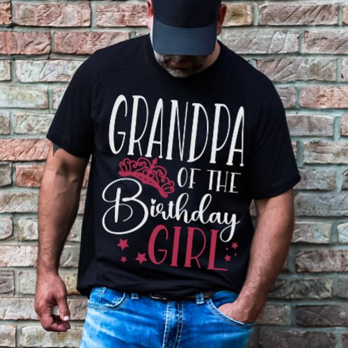 Grandpa of the Birthday Girl Custom Family T_Shirt