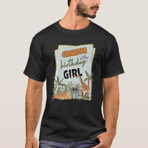 Grandpa Of The Birthday Girl Safari Theme Matching T-Shirt