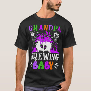Grandpa Of The Brewing Baby Grandpa To Be Hallowee T-Shirt