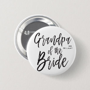 Grandpa of the Bride   Script Wedding Button