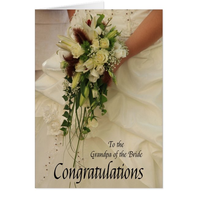 grandpa of the bride wedding congratulations cards (Front)