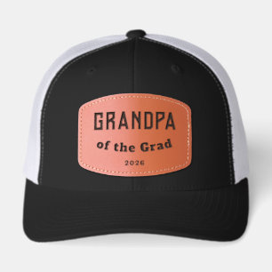 Grandpa of the Grad 2026 Graduation Day Leather Patch Hat