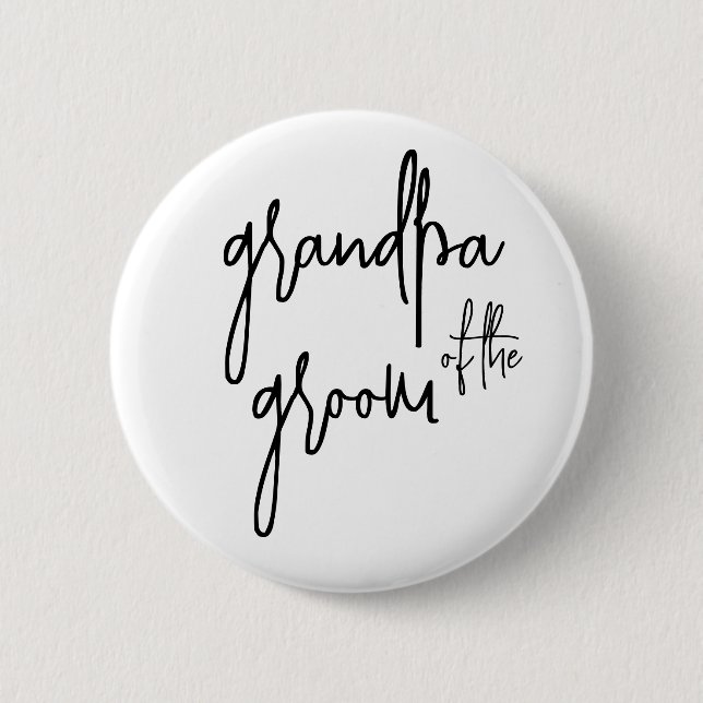 Grandpa of the groom  button (Front)