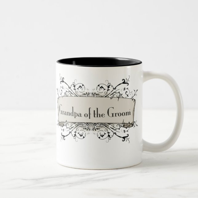*Grandpa Of the Groom Two-Tone Coffee Mug (Right)
