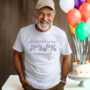 Grandpa of the Purple  Fairy First Berry Birthday T-Shirt