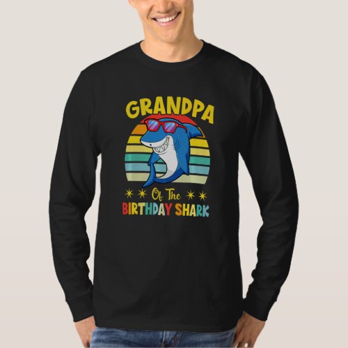 Grandpa Of The Shark Birthday Family Birthday Gran T-Shirt