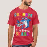 Grandpa Of The Shark Birthday Family Birthday Gran T-Shirt<br><div class="desc">Grandpa Of The Shark Birthday Family Birthday Grandson261  .</div>
