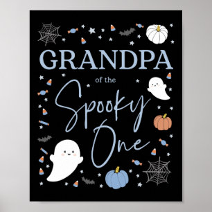 Grandpa Of The Spooky One First Birthday Boy 1st H Poster
