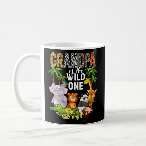 Grandpa Of The Wild One Birthday Safari Jungle Coffee Mug