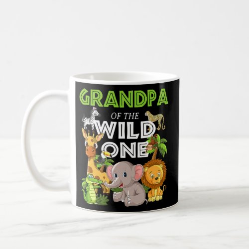 Grandpa of the Wild One Zoo Birthday Safari Coffee Mug