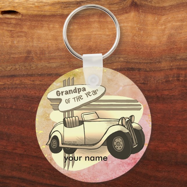 Grandpa Of The Year  keychain   (Front)