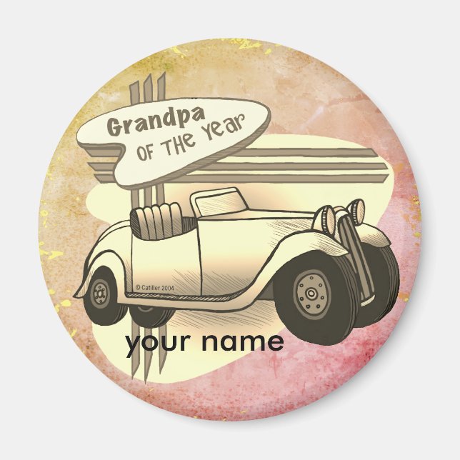 Grandpa Of The Year  magnet (Front)