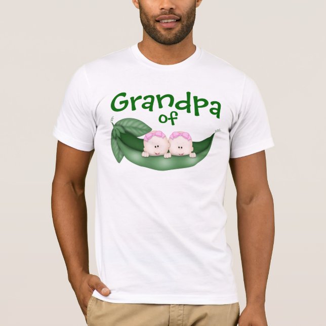 Grandpa of Twin Girls T-Shirt (Front)