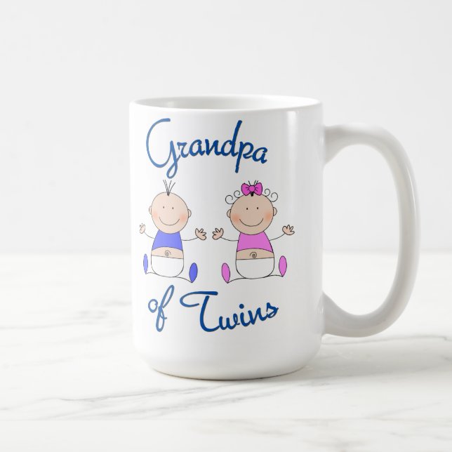 Grandpa of Twins Coffee Mug (Right)