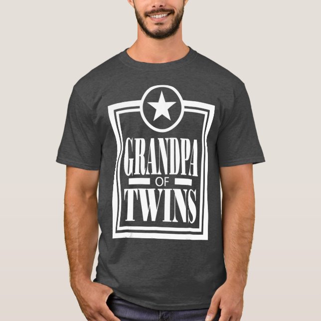 Grandpa Of Twins Grandfather Gift T-Shirt (Front)