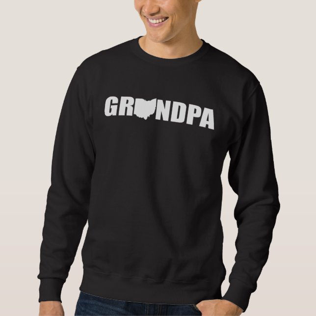 Grandpa Ohio Pride State Funny Grandpa Gift Father Sweatshirt (Front)