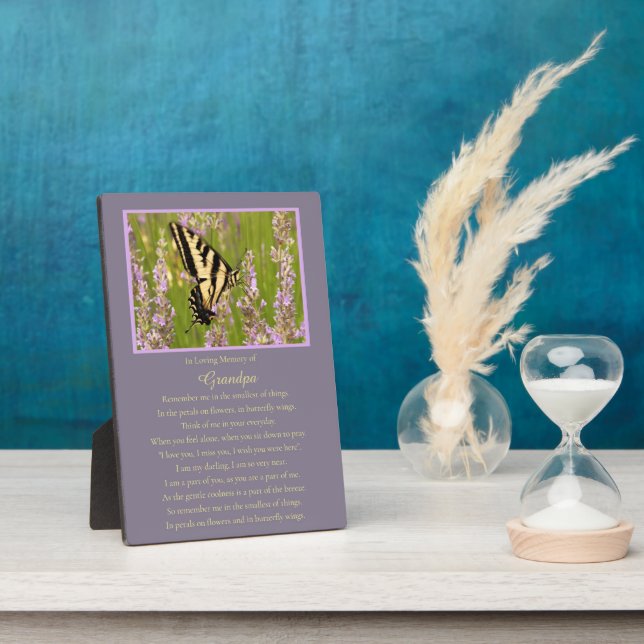 Grandpa or Grandfather Memorial Plaque (Side)