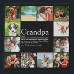Grandpa Papa Definition 12 Photo Collage Black Faux Canvas Print<br><div class="desc">12 photo collage for you to personalise for your special grandpa,  grandad,  grandfather,  papa or pops to create a unique gift. A perfect way to show him how amazing he is every day. Designed by Thisisnotme©</div>