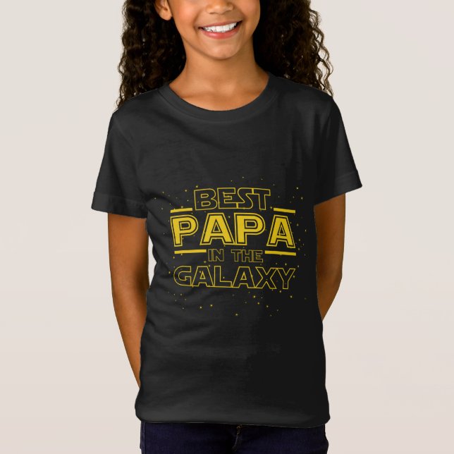 Grandpa Papa Gift Best Papa in the Galaxy T-Shirt (Front)