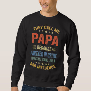 Grandpa Papa Partner In Crime Sweatshirt